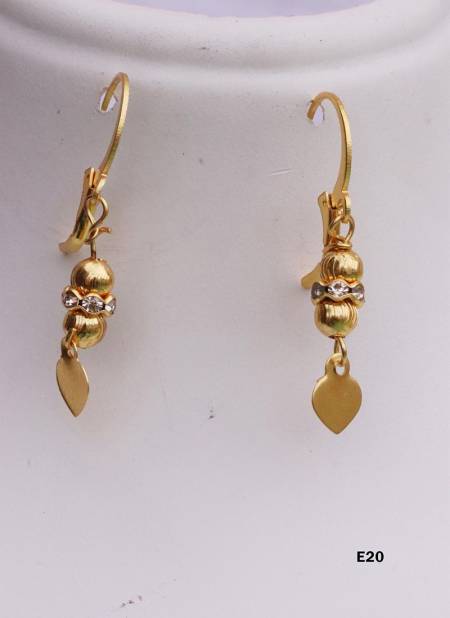 New Exclusive Wear Golden Latest Earrings Collection E20